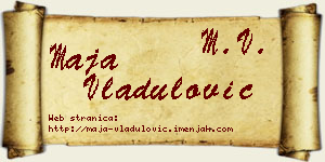 Maja Vladulović vizit kartica